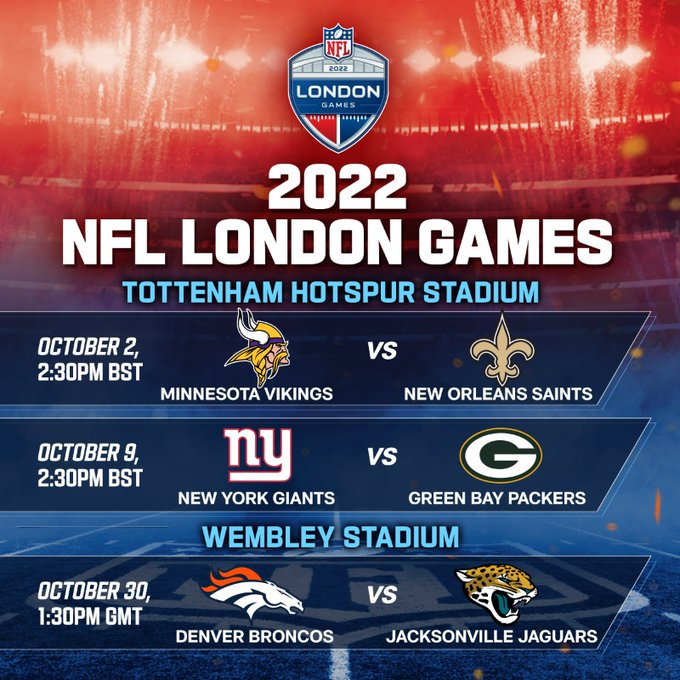 NFL Fahrplan 2022 - London