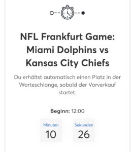 Tickets für die NFL in Frankfurt - Warteschlange