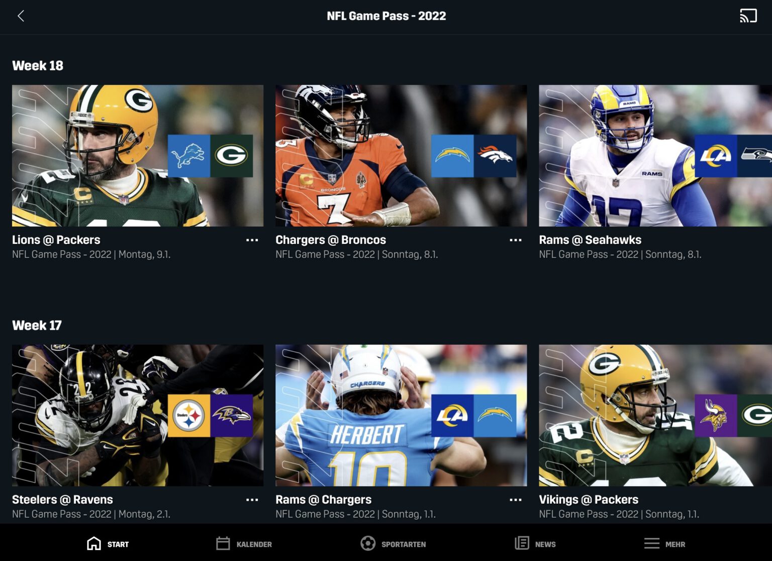 So funktioniert der NFL Game Pass auf DAZN BeimFootball