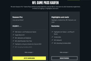 NFL Game Pass über DAZN - Abos