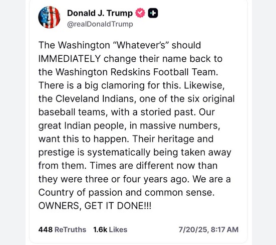 Donald Trump meint es ernst - und droht NFL Team